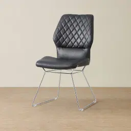 Theo Black Vegan Leather Dining Chair
