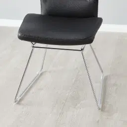 Theo Black Vegan Leather Dining Chair