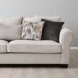Laurie Ash Grey Fabric 3-Seater Sofa