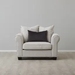 Laurie Ash Grey Fabric Single Seat Sofa