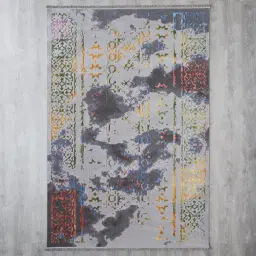 Distressed border floor rug - Medium 200cm x 300cm