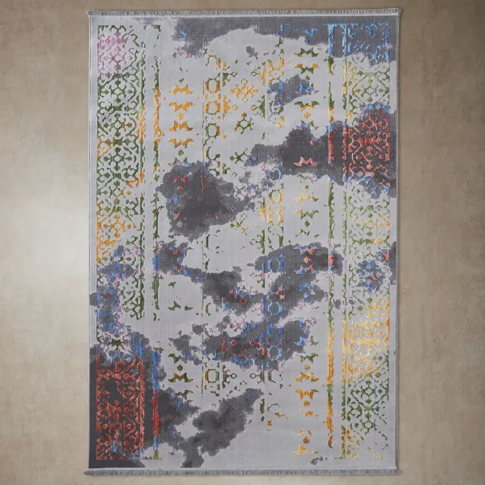 Distressed border floor rug - Medium 200cm x 300cm