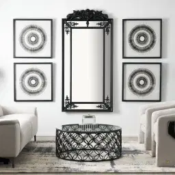 Black and White Circle Shadow Box