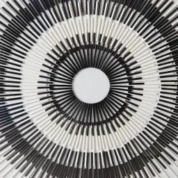 Black and White Circle Shadow Box