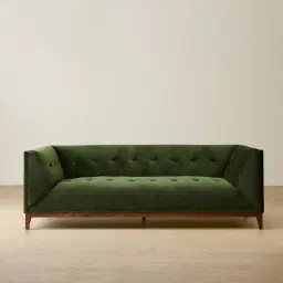 Humphrey Forest Green Velvet 3-Seater Sofa