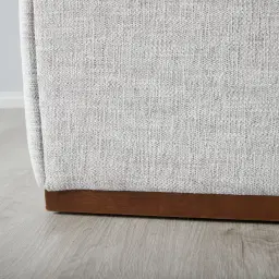 Storme Murmur White Fabric 3-Seater Sofa