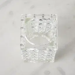 Cluster Small Crystal Glass Candle Holder