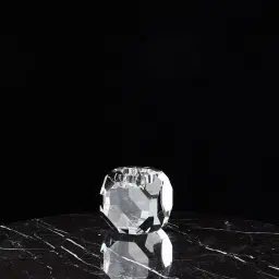 Cubic Small Crystal Glass Candle Holder