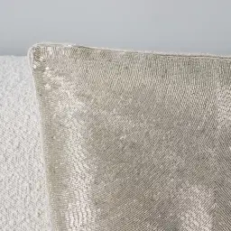 Silver Embroidered Cushion