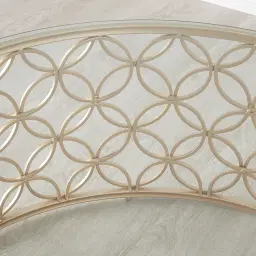 Cody Champagne Gold Glass Coffee Table