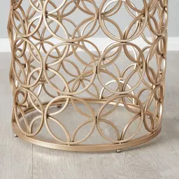 Cody Champagne Gold Glass Side Table