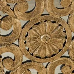 Juliette Carved Rectangle Panel 100cm x 180cm - Antique Gold 