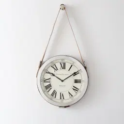 Leather Strap Wall Clock