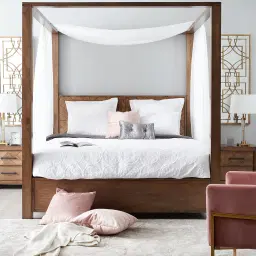 Regina Wooden Veneer Queen Bed