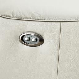 Bruce Cream Leather 3-Seater Electric Recliner 