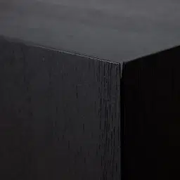 Noah Black Oak Veneer Coffee Table - Gold Metal Frame