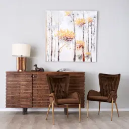 Henry Chocolate Velvet Dining Chair - Brushed Gold Legs