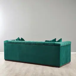 Pascal Emerald Green Velvet 3-Seater Sofa