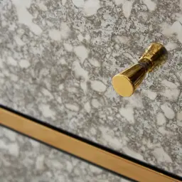 Helena Antique Glass Dresser - Gold Frame