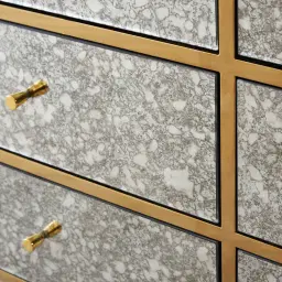 Helena Antique Glass Dresser - Gold Frame