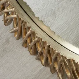 Waverly Antique Gold Round Mirror