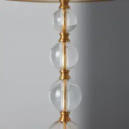 Cadmo Antique Bronze Metal Table Lamp - Yellow Fabric Lamp Shade