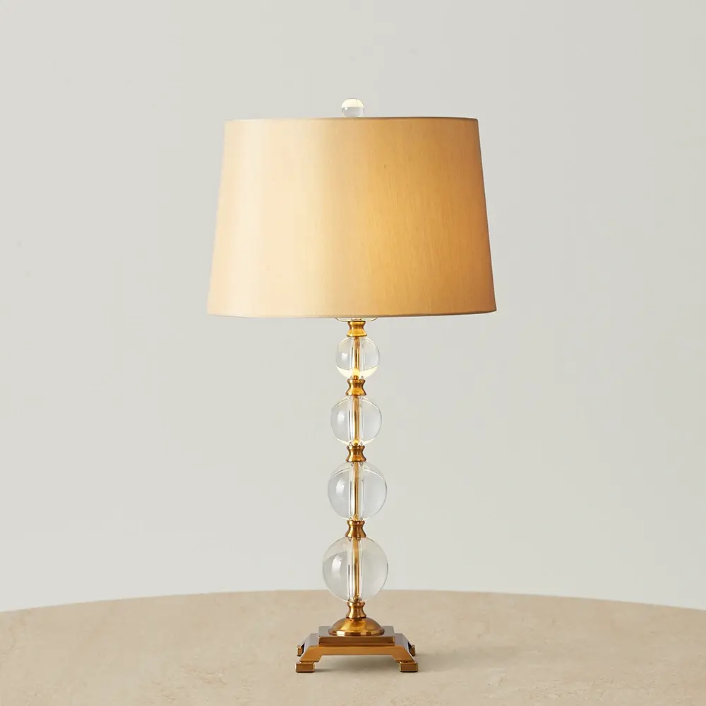 Cadmo Antique Bronze Metal Table Lamp - Yellow Fabric Lamp Shade