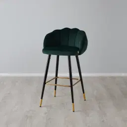 Amber Bar Stool - Dark Green
