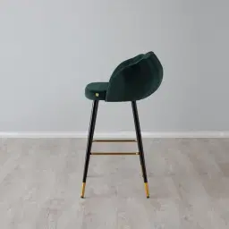 Amber Bar Stool - Dark Green