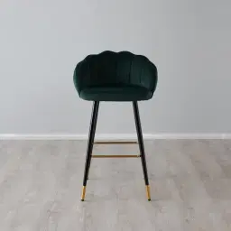Amber Bar Stool - Dark Green