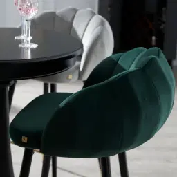 Amber Bar Stool - Dark Green