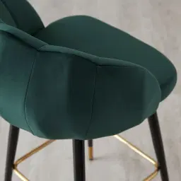 Amber Bar Stool - Dark Green