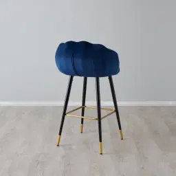 Amber Bar Stool - Dark Blue 