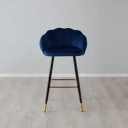 Amber Bar Stool - Dark Blue 