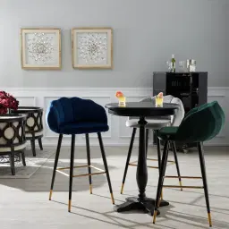 Amber Bar Stool - Dark Blue 