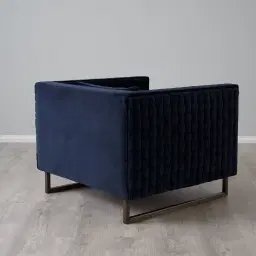Interwoven Navy Blue Fabric Chair