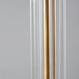 Cassy Polished Gold Floor Lamp - Black Fabric Lamp Shade