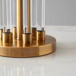 Cassy Polished Gold Table Lamp - Black Fabric Lamp Shade