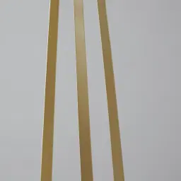 Rogers Matte Gold Floor Lamp - White Linen Lamp Shade