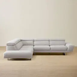 Albany Gainsboro Grey Fabric Left Chaise Lounge