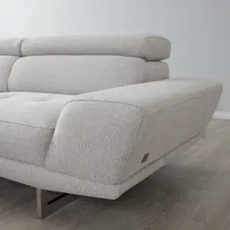 Albany Gainsboro Grey Fabric Left Chaise Lounge