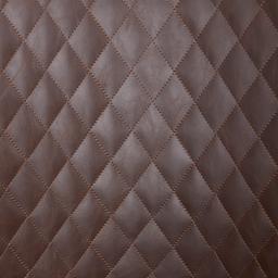 Quinn Brown Vegan Leather Dining Chair - Brass Colour Legs