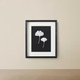 Ginkgo Silver Leaf Shadow Box 