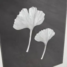 Ginkgo Silver Leaf Shadow Box 