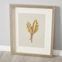 Twin Gold Leaf Shadow Box 