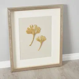 Ginkgo Gold Leaf Shadow Box 
