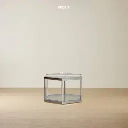 Hexagonal Side Table 35cm - Silver