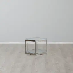 Hexagonal Side Table 35cm - Silver