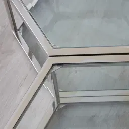 Hexagonal Side Table 35cm - Silver