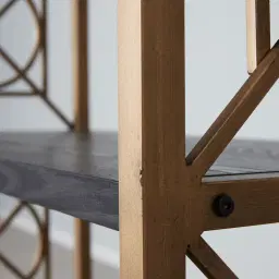 Eugenie Black Wooden Veneer Bookshelf